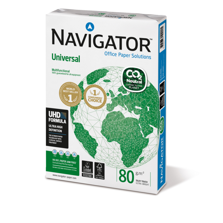 Navigator, A4, 80 grams, CO2 neutraal, papier, wit (500 vel) - 3