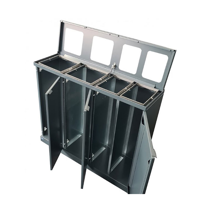Bica, afvalscheidingsstation, 2x65+2x45 liter, antraciet, VB 197378 - 2