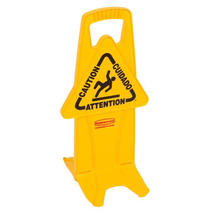 Waarschuwingsbord 'wet floor', stabiel, geel, VB 222909 - 0
