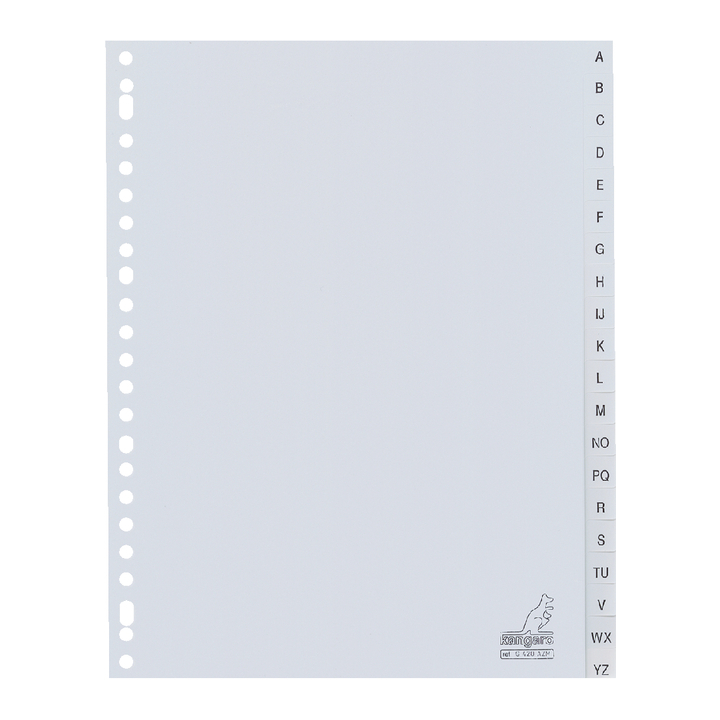 Tabblad kangaro g420azm a4 23r a-z pp 20dlg grijs(g420azm) - 0