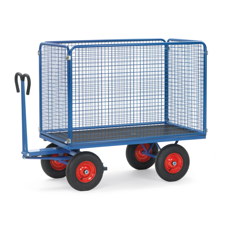 Handtrekwagen 1000 hoog 2000x1000mm 1250kg Rubber band - 0