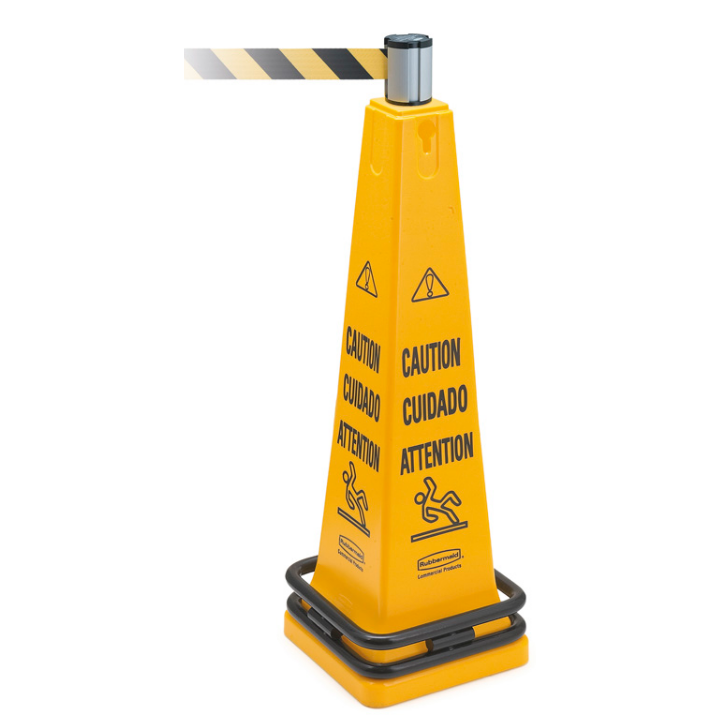 Barricadekegel 'wet floor' met waarschuwingsband, VB 006287 - 0