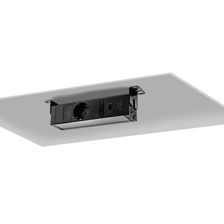 Filex, Power Desk Up 1.0, 1x 230v, 1x USB A+C Charge, zwart - 3