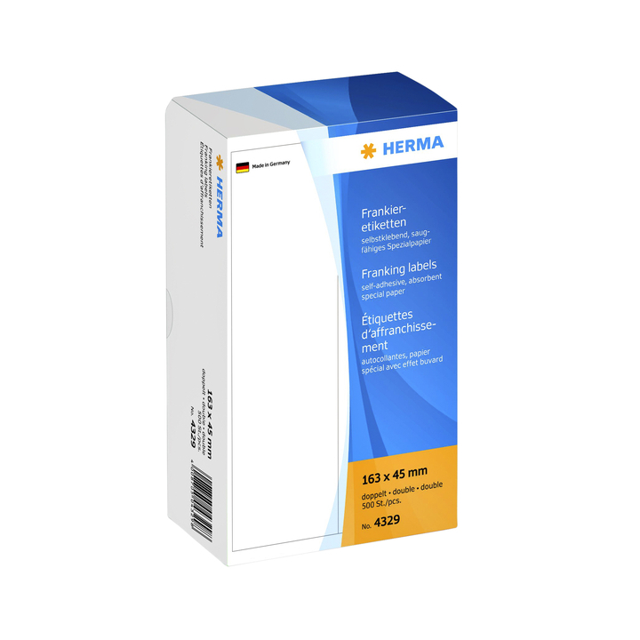 Etiket herma frankeer 4329 163x45mm 500st - 0