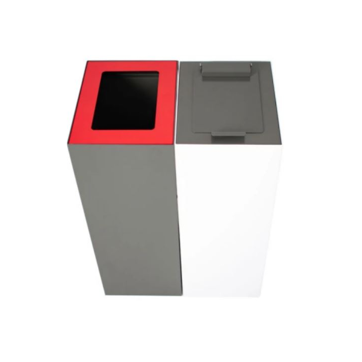 Top Met Klepdeksel  Voor Modulaire Afvalscheidingsbak | Donkergrijs | VB 196227 - Afvalstroom Restafval - 3