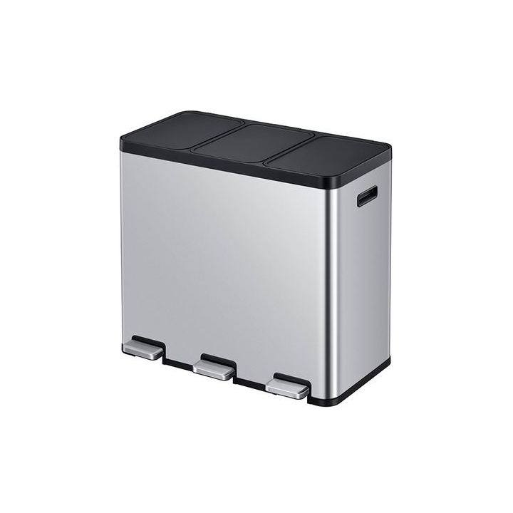 EKO Essential 1 Rec | Pedaalemmer | 20+20+20 Liter | Mat RVS | VB 912561 - 0