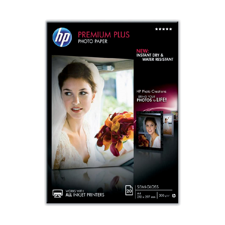 Inkjetpapier hp cr673a a4 300gr pr plus semi glans(1659248) - 0