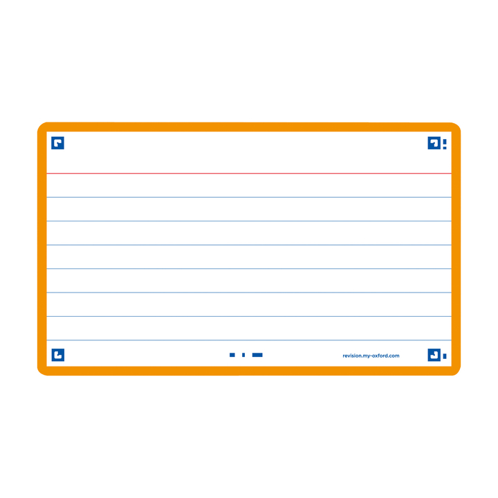 Flashcard oxf 2.0 75x125mm 80vel 250gr lijn oranje(400133882 - 0