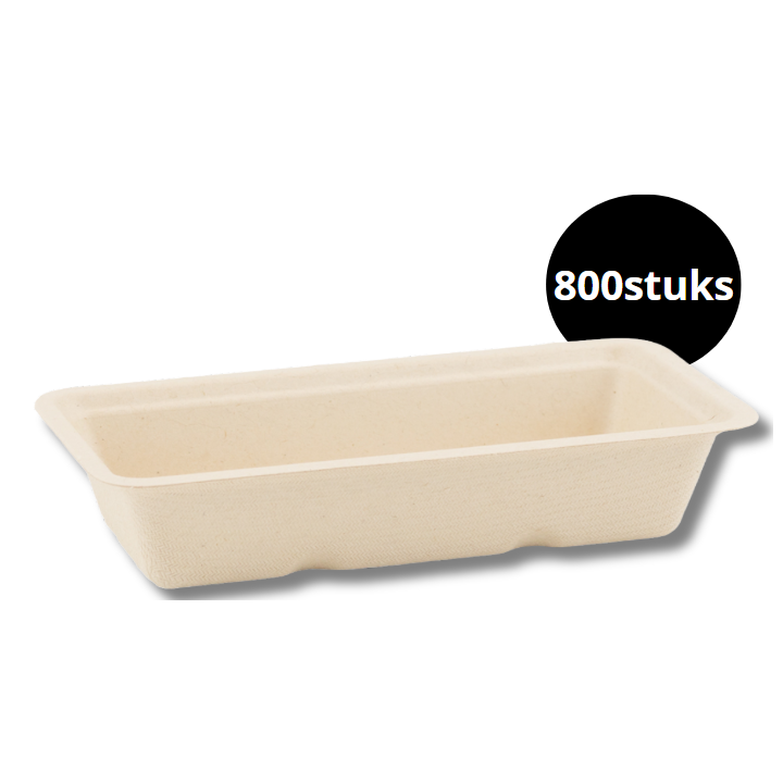 Snackbakje, suikerriet, A5, 150x77x30mm (800 stuks) - 0