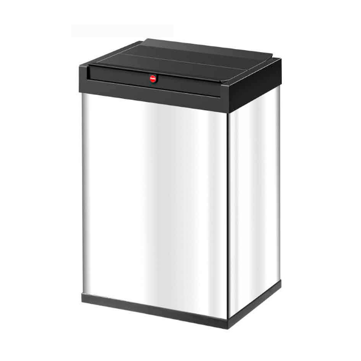 Big-Box Hailo Swing, afvalbak 35 liter, RVS/zwart, VB 001498 - 0
