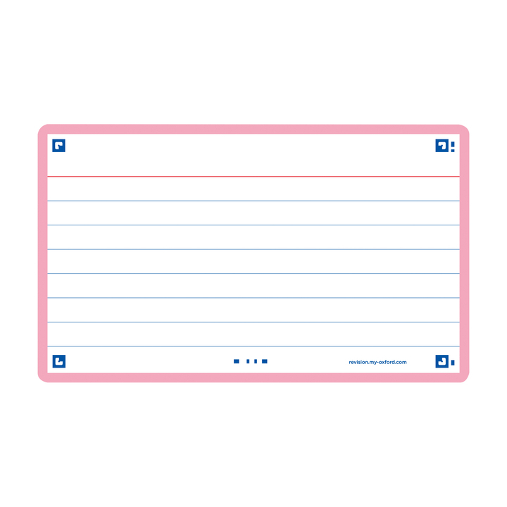 Flashcard oxf 2.0 75x125mm 80vel 250gr lijn roze(400133879) - 0
