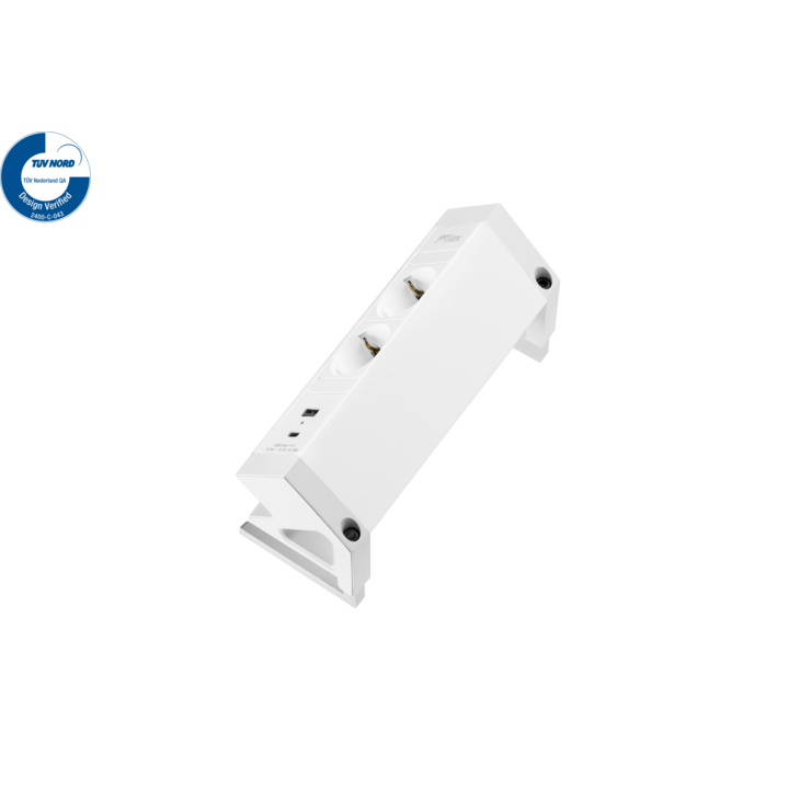 Filex, Power Desk Up 2.0, 2x 230V, 1x USB A+C, wit - 2