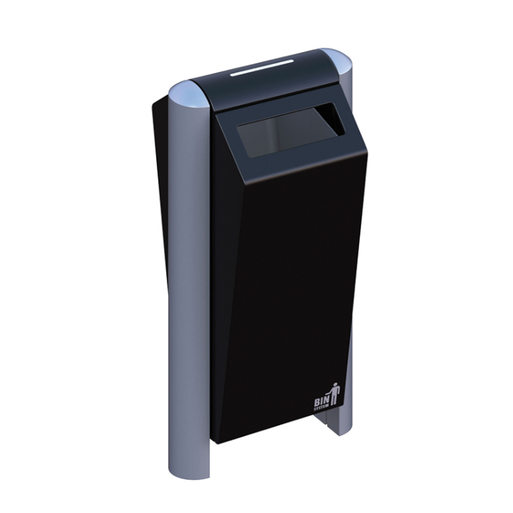 Binsystem, Double Bin afvalbak, 100 liter, zwart, VB 711543 - 1