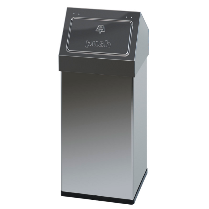 Carro-Push, afvalbak, 55 liter, RVS, VB 950100 - 0