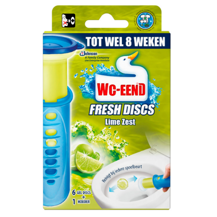 WC-Eend | Fresh Discs | Houder En Navulling | Lime Zest (5 pakken x 6 stuks) - 0