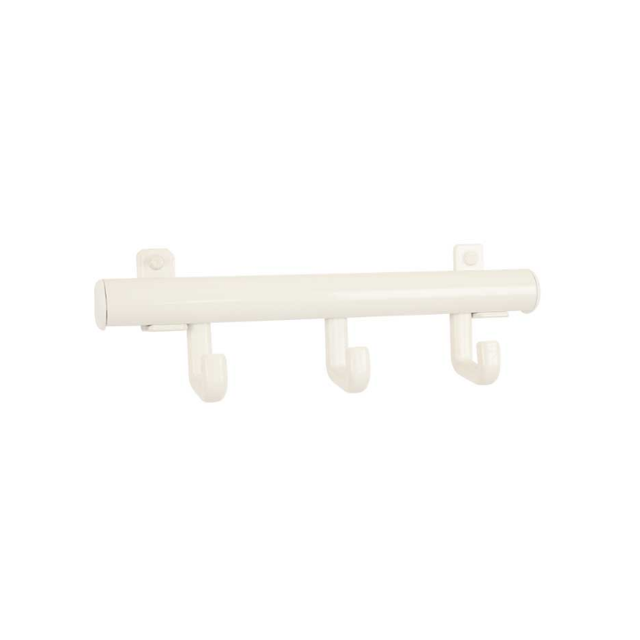 Wandkapstok Techno, 32 cm, 3-haaks, wit, VB 718009 - 0