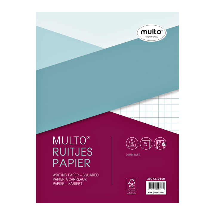 Interieur multo 23r ruit 10mm 80gr 50v - 0