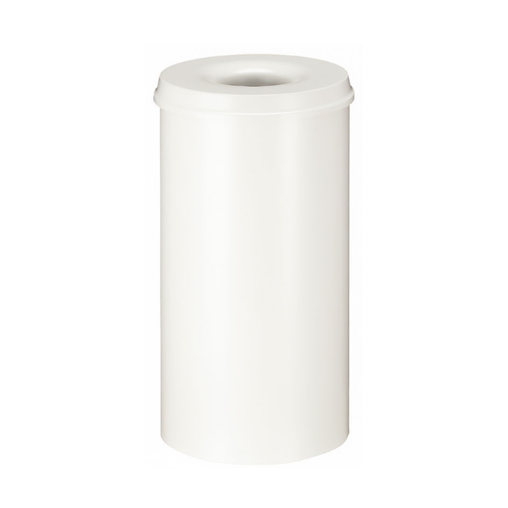 Metalen papierbak, vlamdovend, 50 liter, wit, VB 105000 - 0