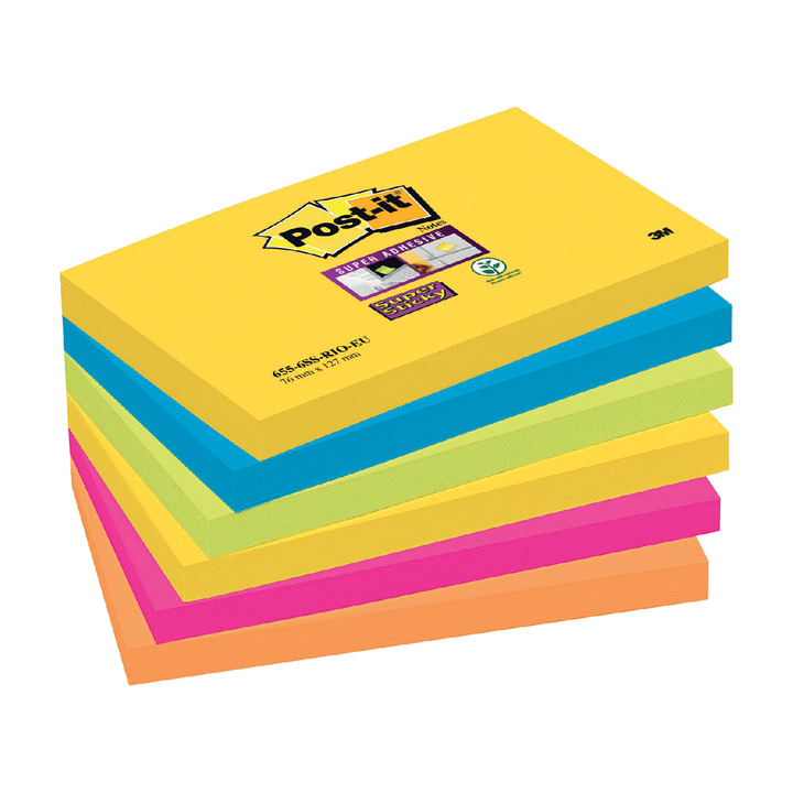 Memoblok 3m post-it 655-ssro 76x127mm rio(655-ssro) - 0