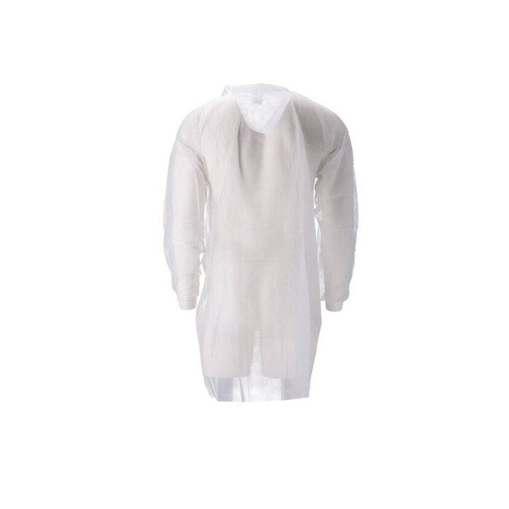 Bezoekersjas | Non Woven PP | Klittenband | Maat XL | Wit (100 stuks) - 1