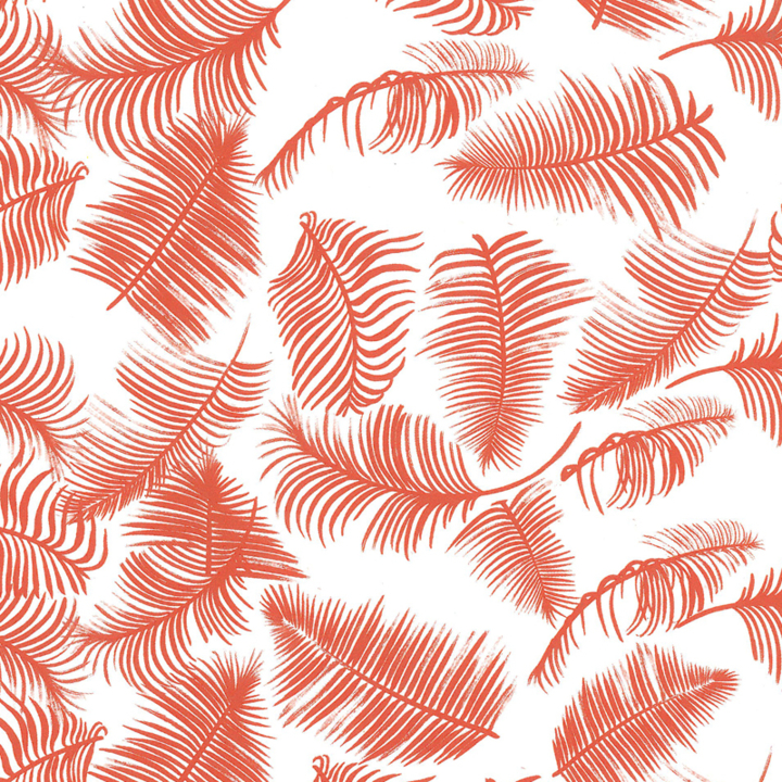 Cadeaupapier, 30cmx200m, 188, Feathers terra - 0