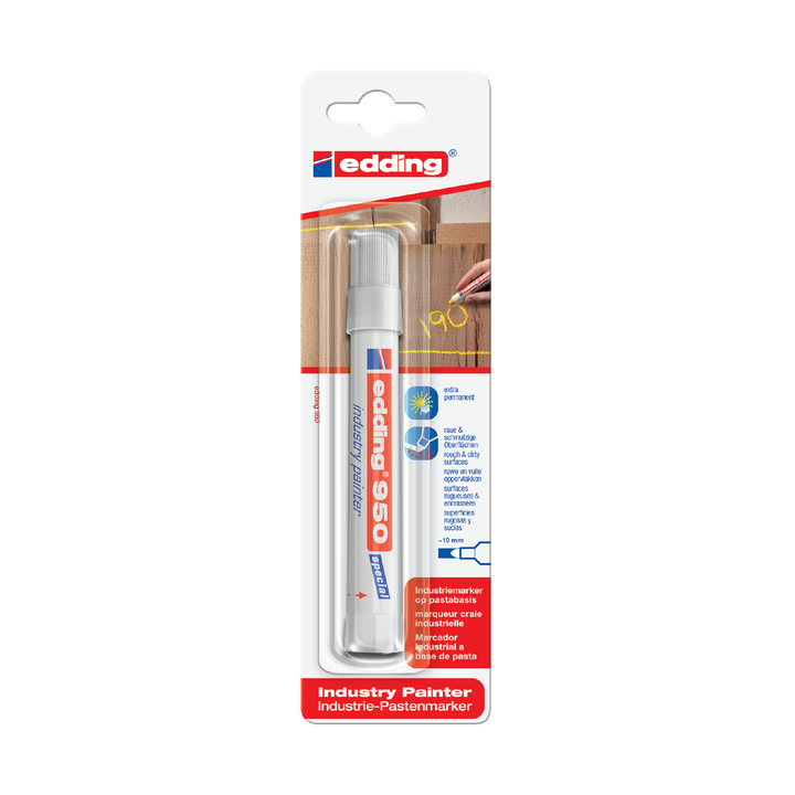 Viltstift edding 950 pasta rond 10mm wit - 0