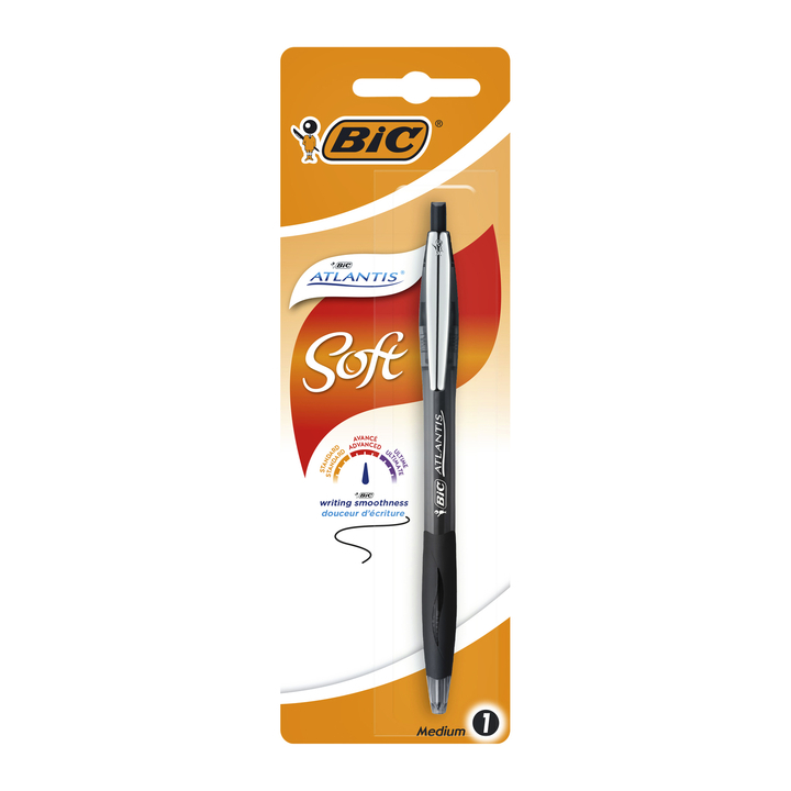 Balpen bic atlantis zwart - 0