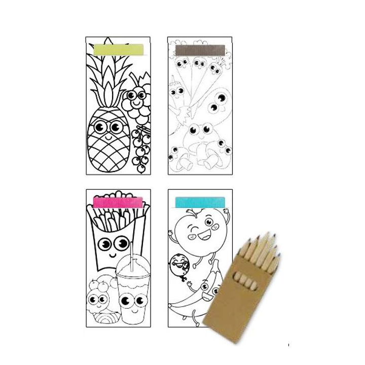Bestekzak kids dessin, incl. 6 potloodjes (100 stuks) - 0