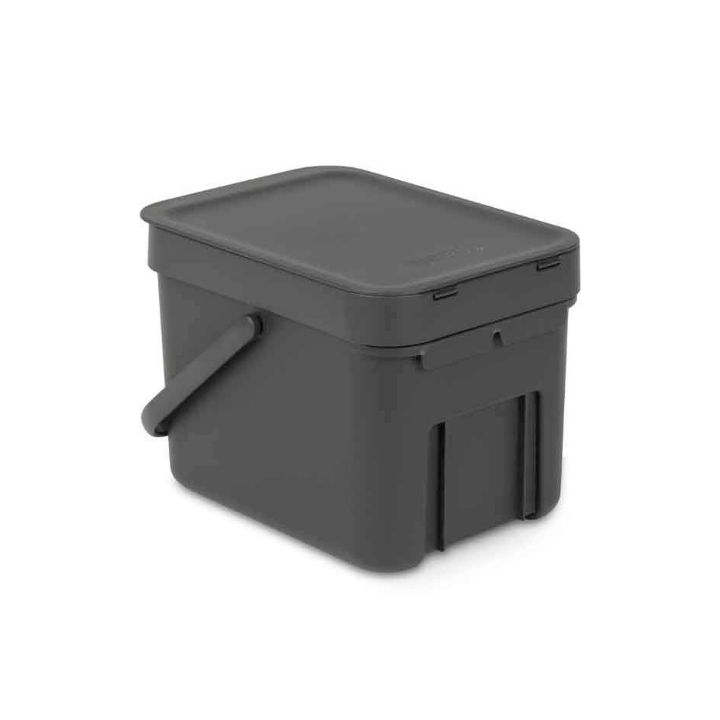 Brabantia, afvalemmer sort & go, 6 liter, grijs, VB 109720 - 3