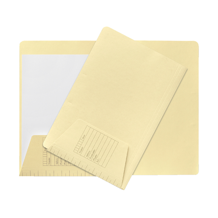 Binnenmap jalema folio 160gr met flap lichtgeel(8351600-1205 - 0