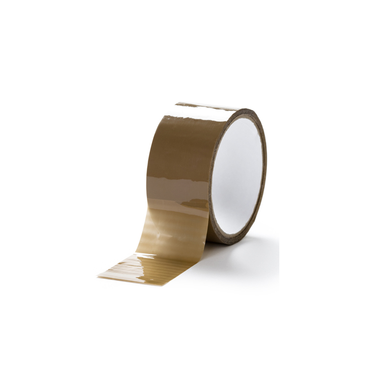 Verpakkingstape, PVC/Solvent, 50mm x 66m, bruin - 0