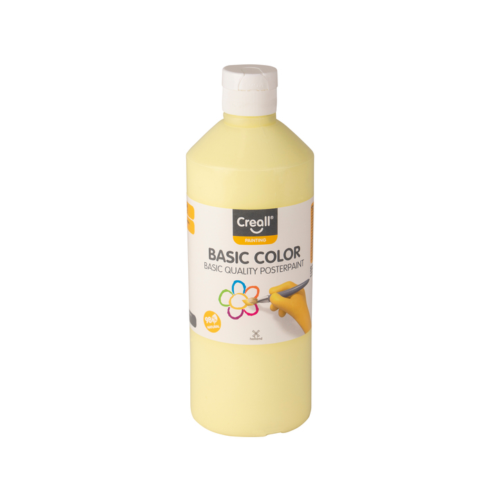Plakkaatverf creall basic pastel geel 500ml(30092) - 0