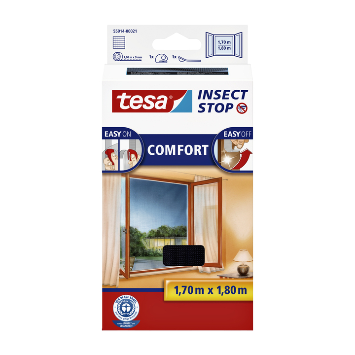 Vliegenhor tesa raam 55914 1.7x1.8m zwart(55914-00021-00) - 0