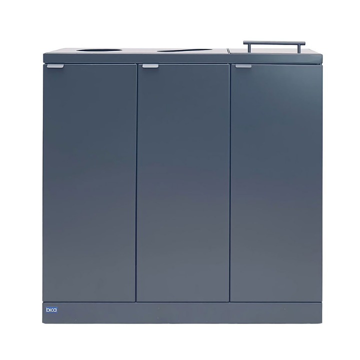 Bica, afvalscheidingsstation, 3x65 liter, antraciet, VB 195206 - 1