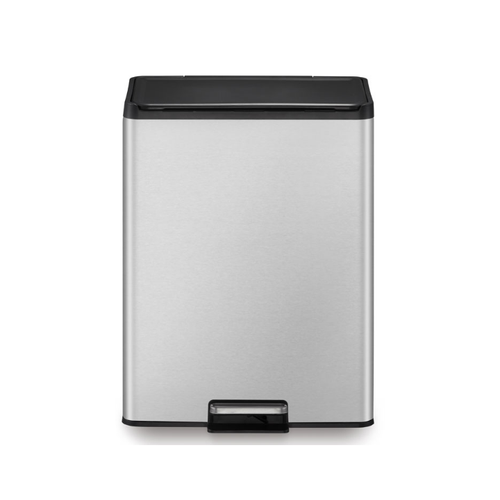 Eko , recycler pedaalemmer, 2x20 liter, mat RVS, VB 822840 - 1