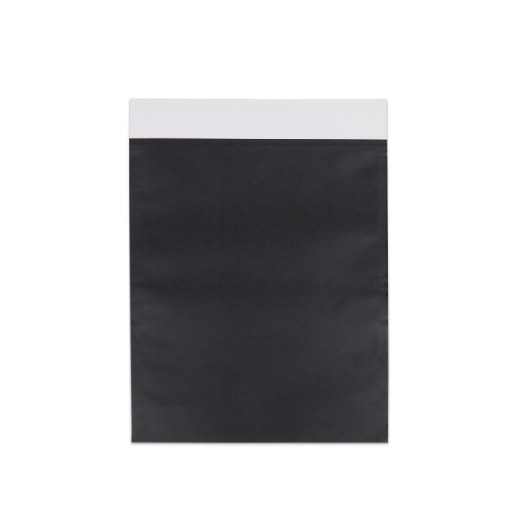 Verzendzak, papier, 30x36+2x4cm+klep, zwart (250 stuks) - 0