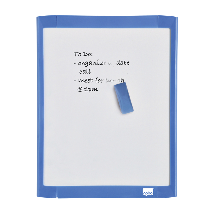 Whiteboard nobo 21.6x28cm gelakt assorti(1903816) - 0