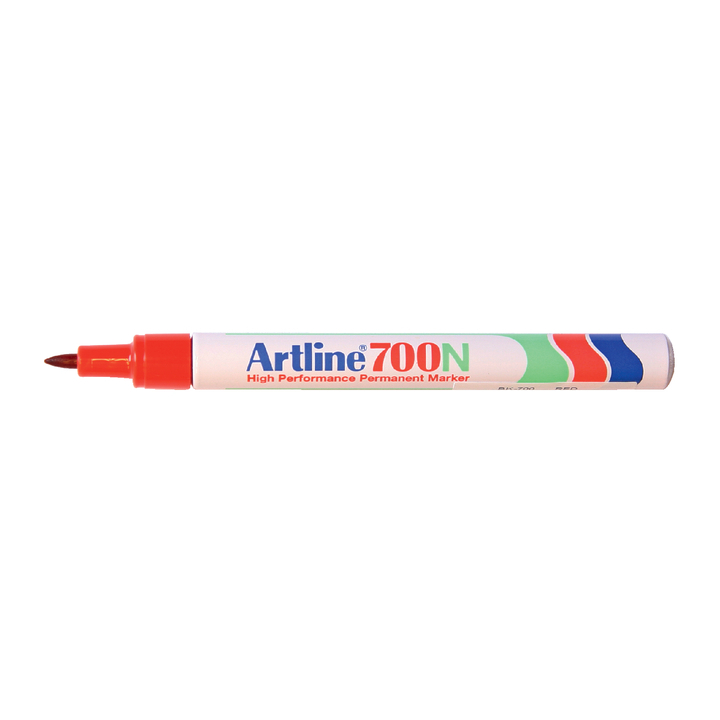 Viltstift artline 700 perm rond 0.7mm rood - 0