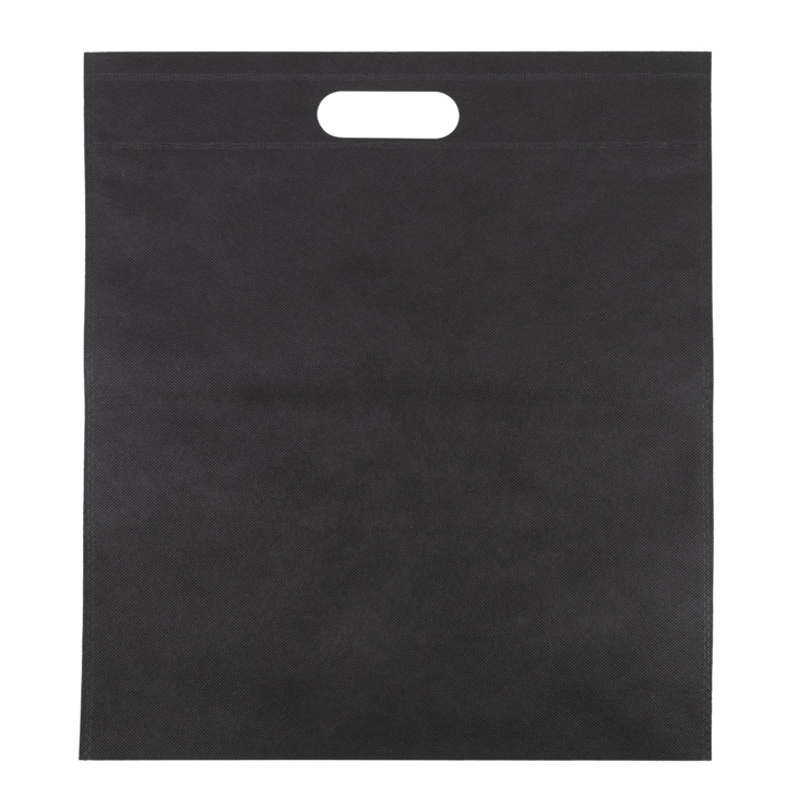 Draagtas, non-woven, 40x45cm, greep gestanst, zwart (400 st) - 0