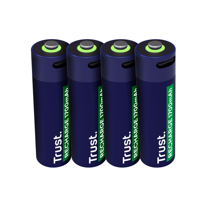 Batterij trust usb-c oplaadbaar aa 4 stuks(8713439256314) - 1