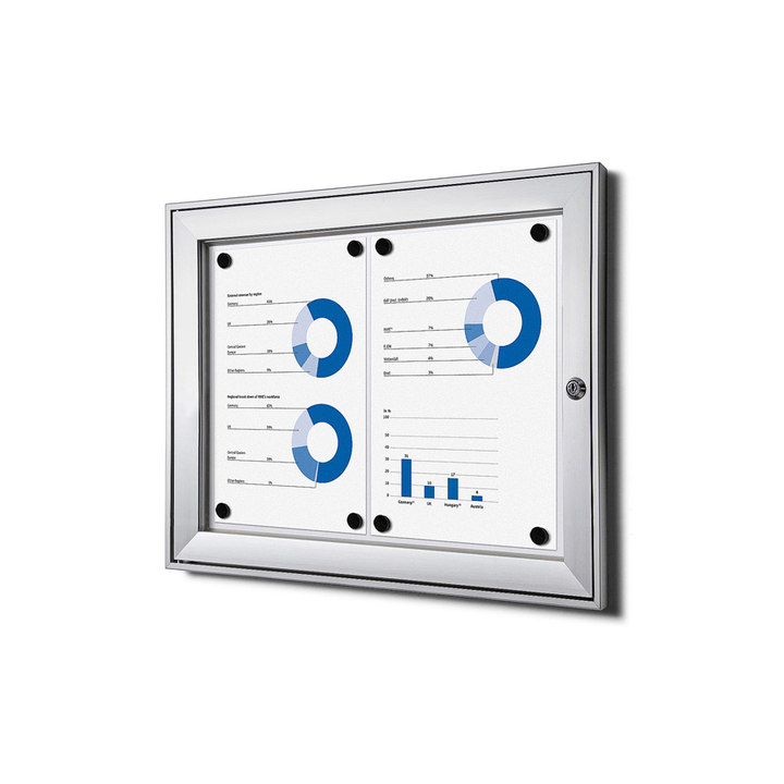 Vitrinebord Quantore luxe indoor zilver 2x a4(scs2xa4) - 0