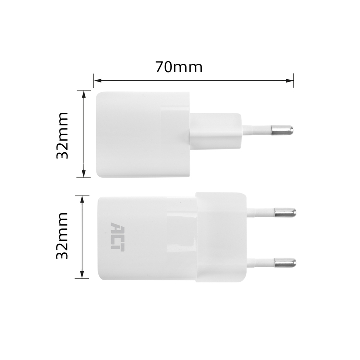 Oplader act usb-c compact ganfast 33w wit(ac2130) - 3