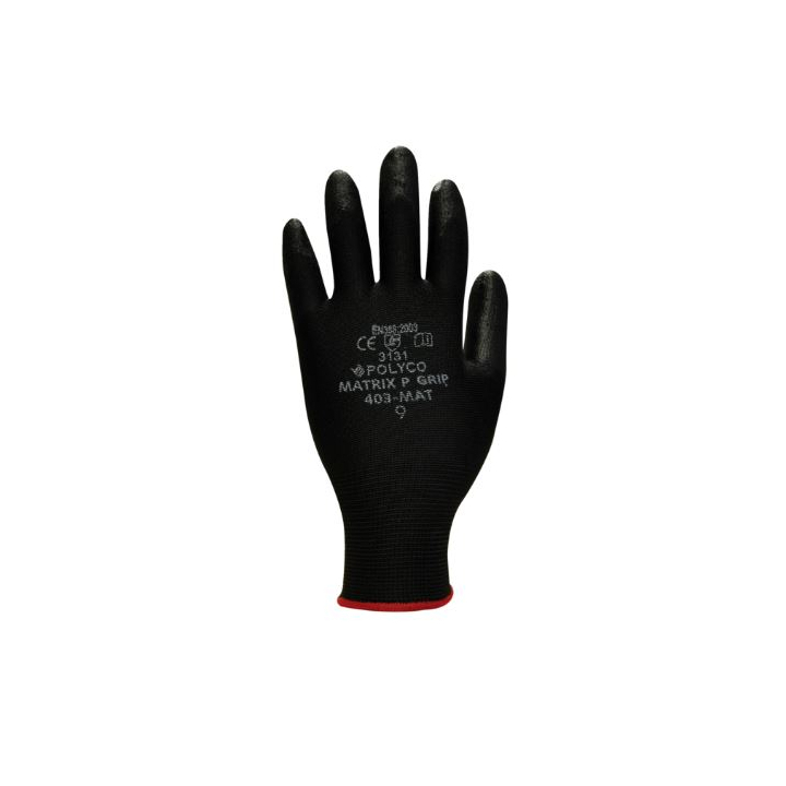 Handschoen, katoen met PU coating, S (144 stuks) - 0