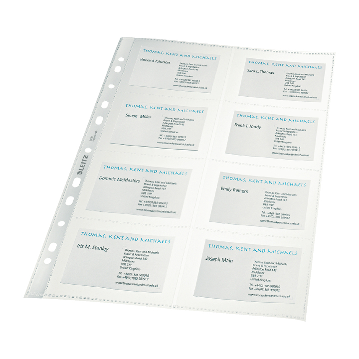 Showtas leitz visitekaart a4 pp transp - 0