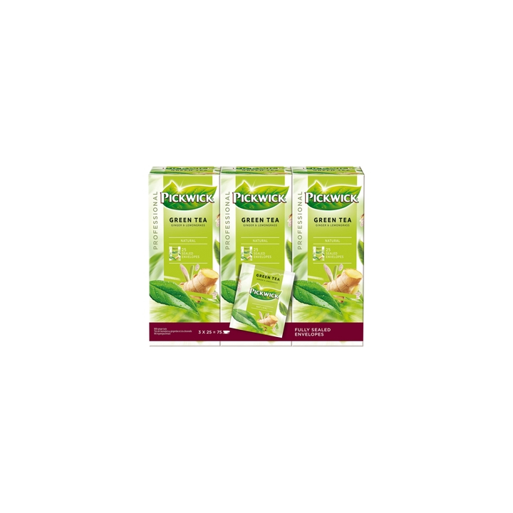 Pickwick Professional, thee, 2 gram, ginger lemongrass, 4070561 (25 stuks) - 0