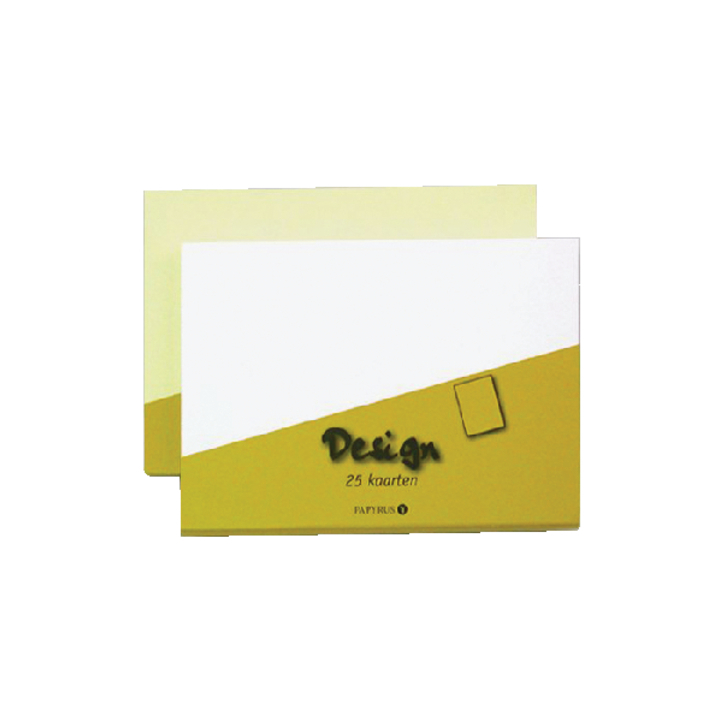 Dubbele kaart+envelop papyrus vierkant ivoorwit - 0