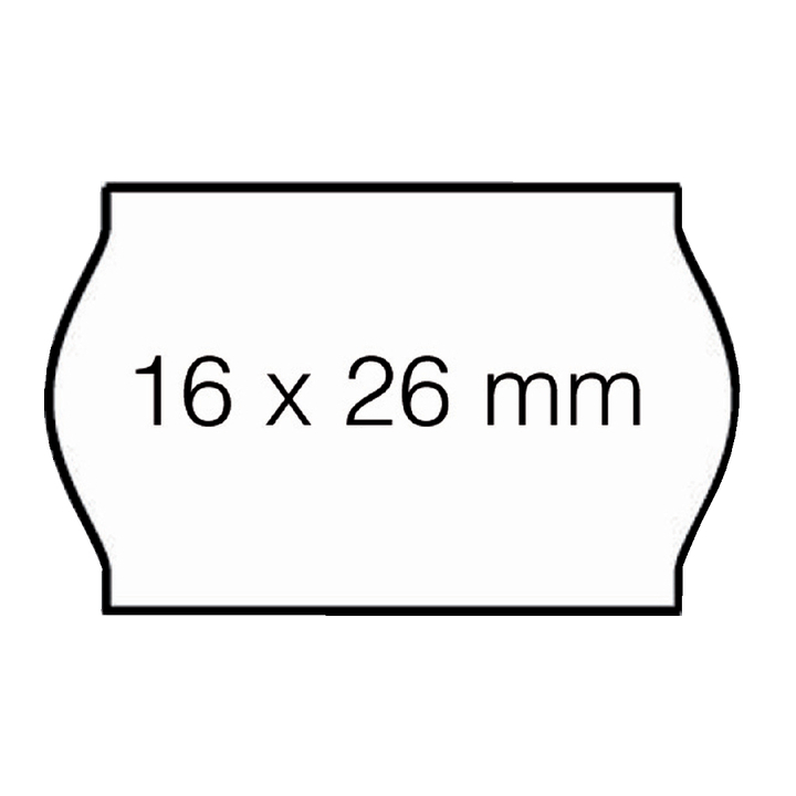 Prijsetiket voor s14 26x16mm n-perm wit - 0
