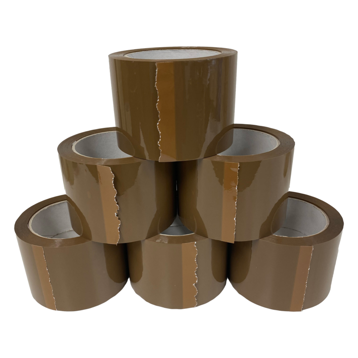 Weststrate Top Tape, PP/Acryl, 75mm x 66m, bruin - 2