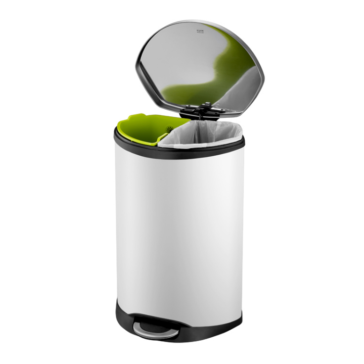 Shell Bin EKO, pedaalemmer, 2x22 liter, wit, VB 921844 - 1