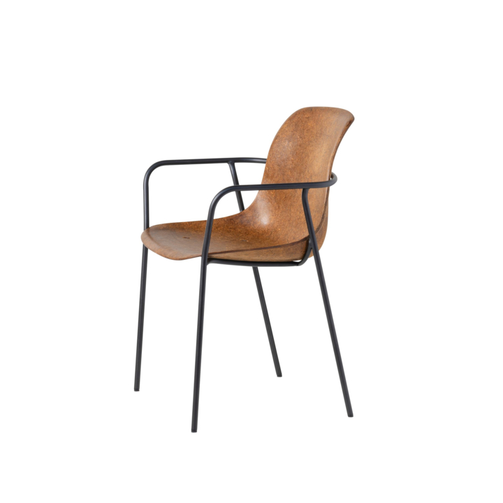4-poots stoel Hemp-Fine met armlegger - 0